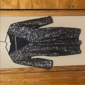 Express Black Sequin Dress
